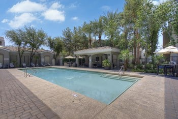 Pool and pool patio at Trails at San Tan in Gilbert AZ June 2021